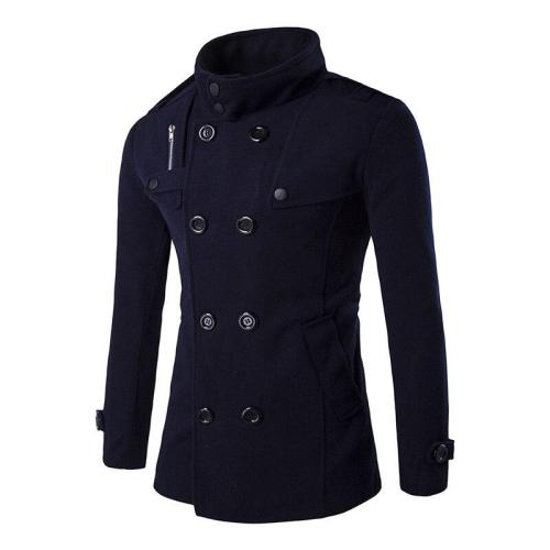 British Style Winter Coat Men 2017 Brand New Double Breasted Trench Coat Mens Casual Slim Fit Overcoat Jackets Manteau Homme