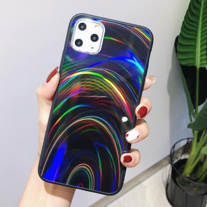 Rainbow Blue-ray Mirror Phone Case For iphone