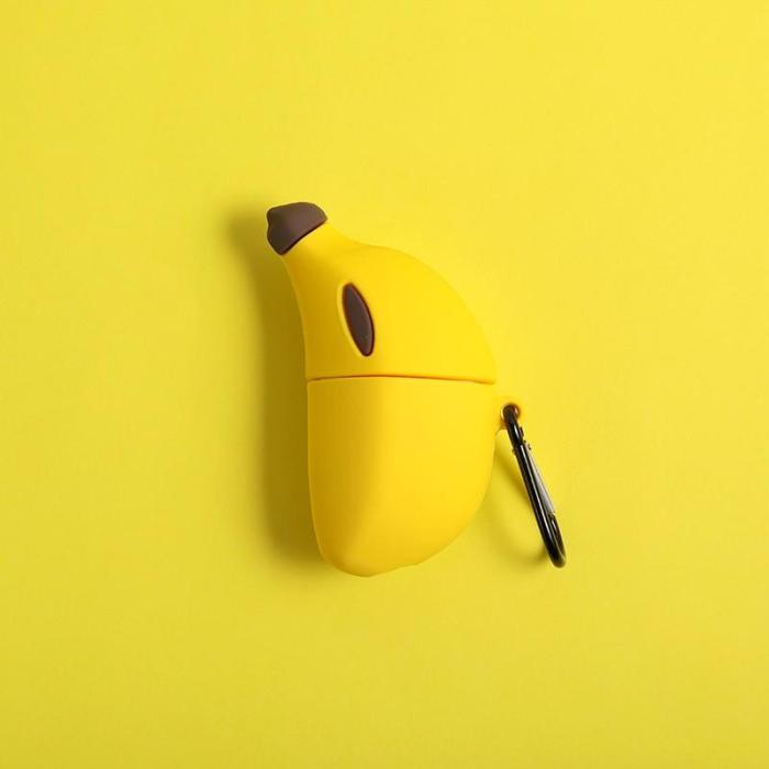 INS Hot 3D Simulated Banana Silicone Protection Headphone Case For Airpods 1/2