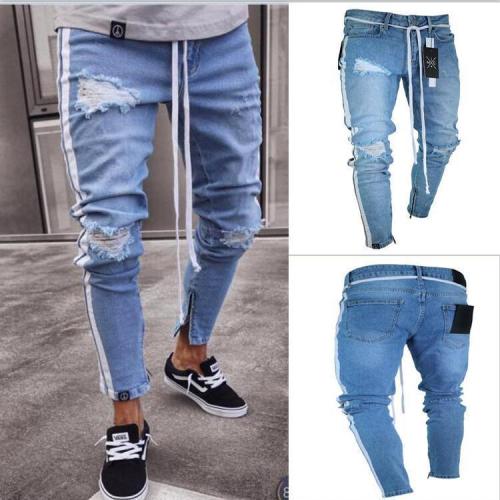 Men's Slim Trousers Hole Jean