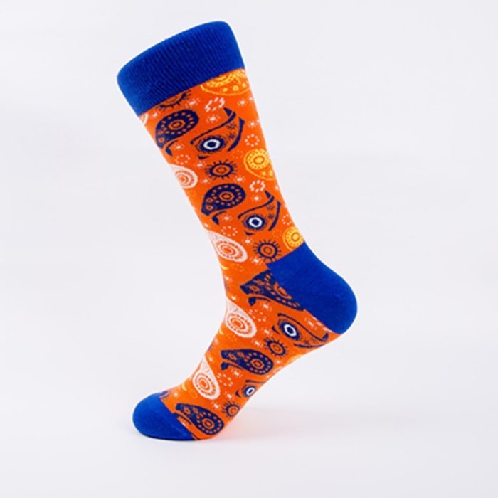Abstract long tube personality socks