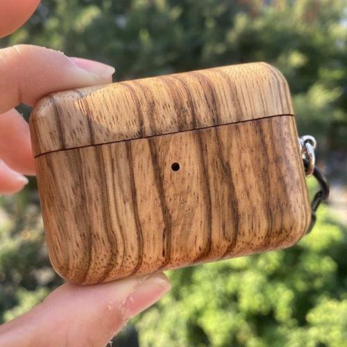 Natural Solid Wood AirPods Pro Case Shock Proof Cover