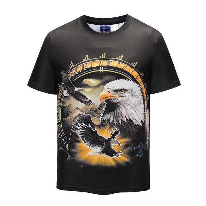 3D Eagle Print T-Shirt