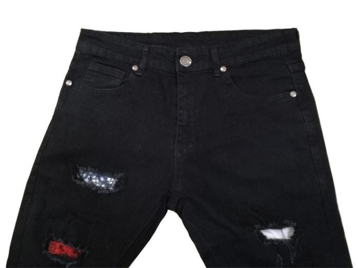 Solid Zipper Casual Pocket Jeans