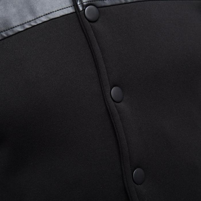 Men's Stand Collar Jacket Stylish Patchwork Design Slim Fit