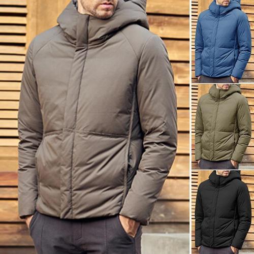 Fashion Mens Solid Color Hoodie Cotton Outerwear