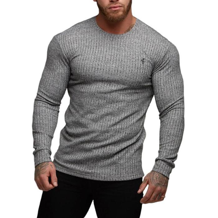 New Sports Casual Men's Slim Long-sleeved T-shirt