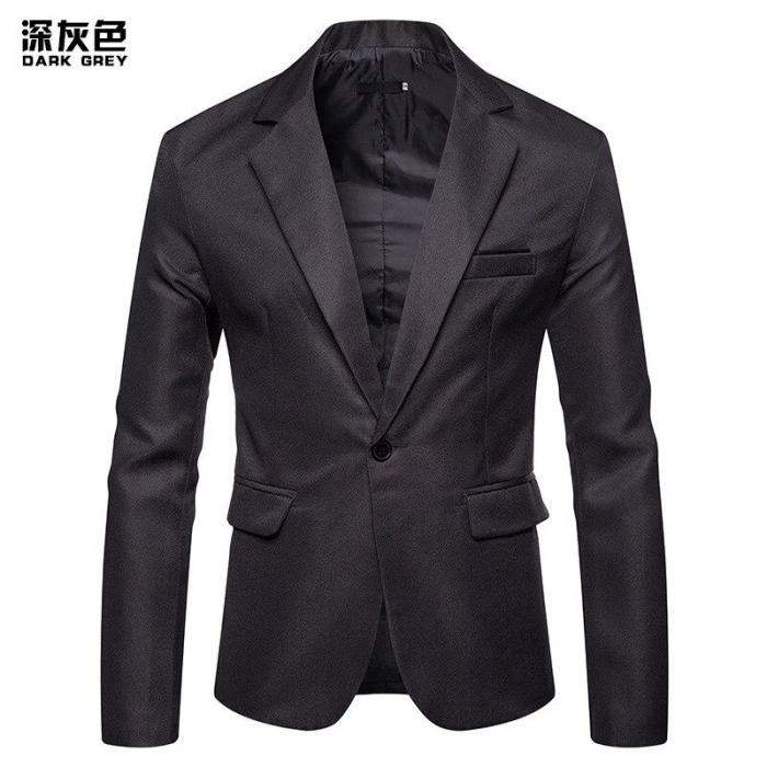 Mens Korean Slim Fit Blazer Jacket Male Blazers Mens Coat Casual Solid Business Wedding Party Outwear Coat Suit Tops