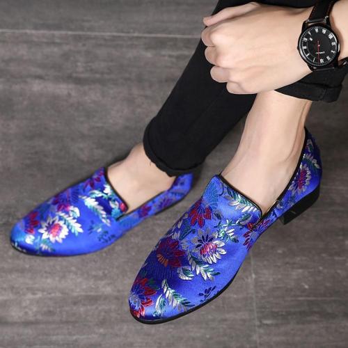 Loafers - Handmade Embroidery Colorful Business Shoes