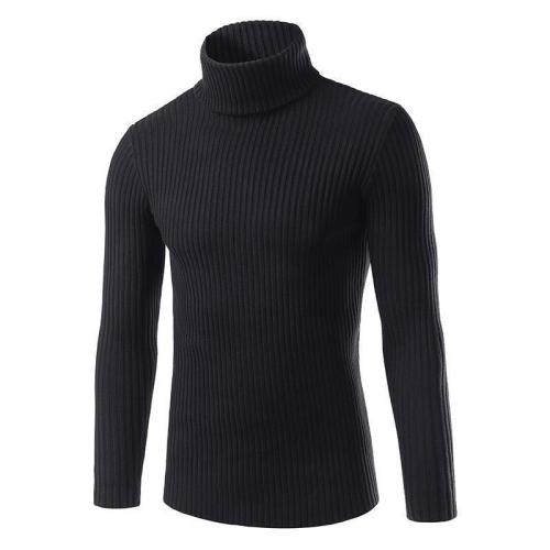 Fashion High Collar Plain Thicken Sweater