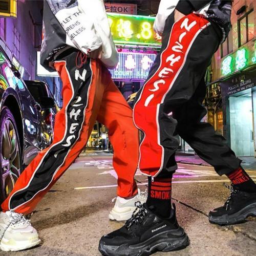 Street Hip Hop Loose Stitching Men's Casual Trousers