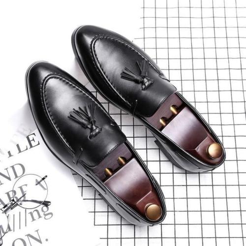 Pointed Toe Tassels Loafers