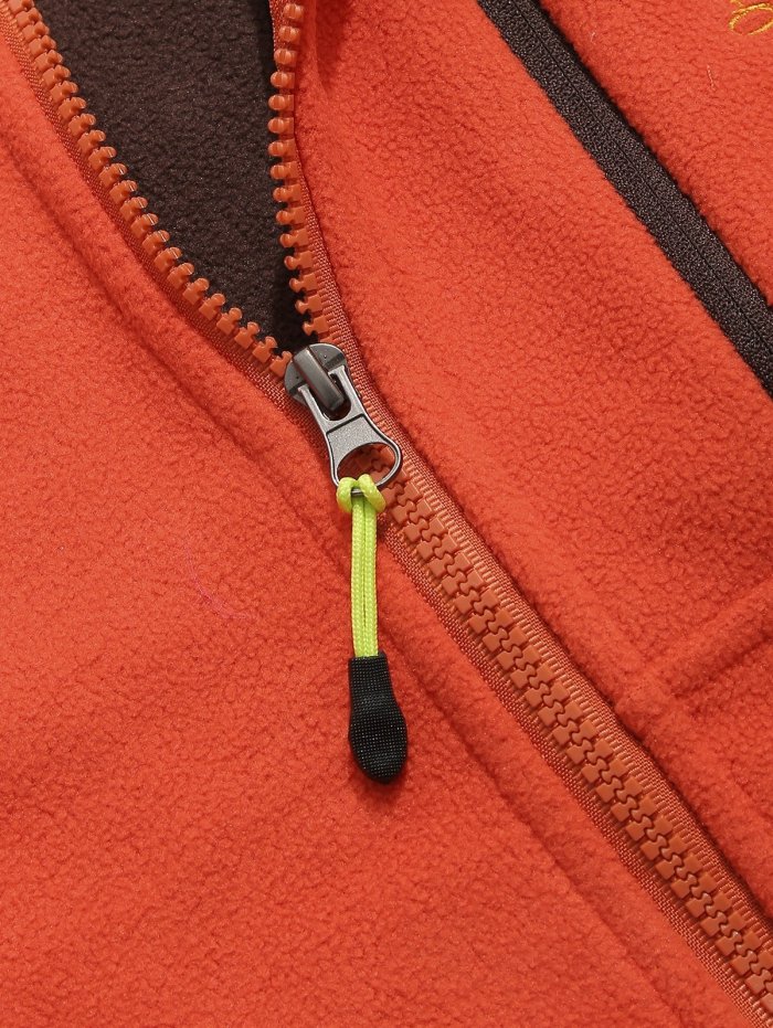 Men's Zip Fly Fleece Contract Color Jacket