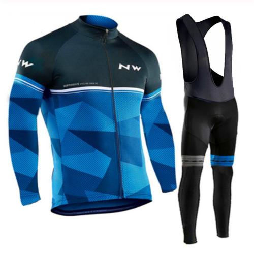 2019 Northwave Long Sleeve Cycling Clothing Set NW Pro team Jersey men suit Breathable outdoor sportful bike MTB clothing paded