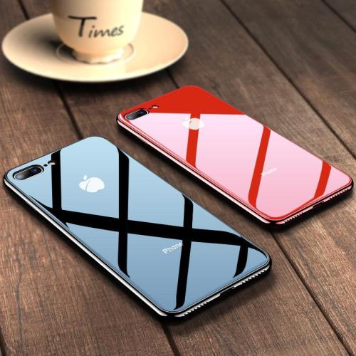 Luxury Plating Soft Silicone Edge Tempered Glass Back Cover For iPhone XR XS Max 8 7 6 Plus