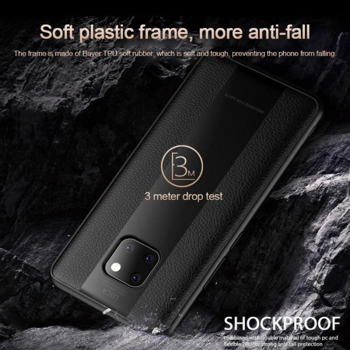 Luxury Plexiglass PU Leather Shockproof Case for Huawei