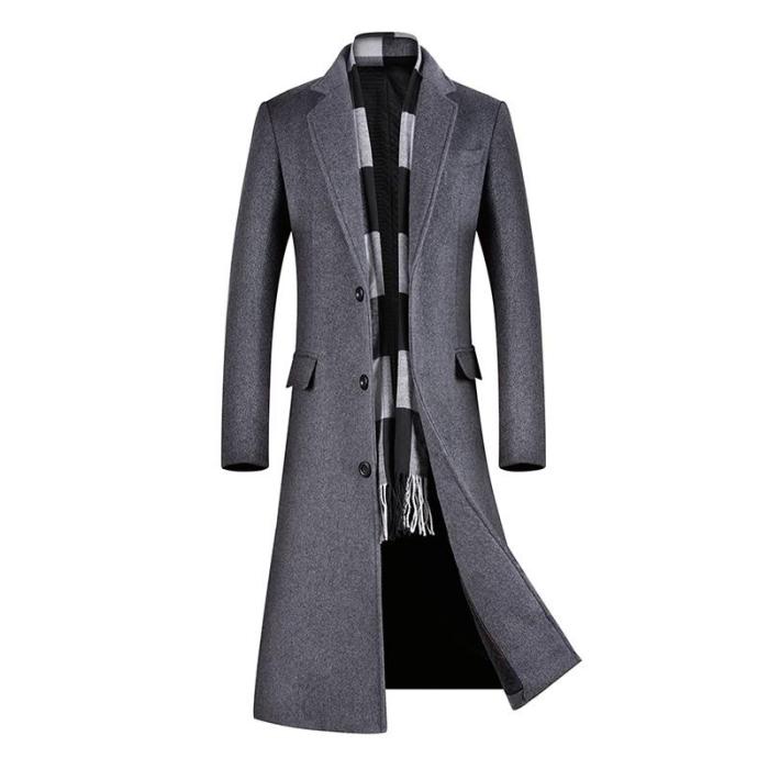 coats for men,Long Coat Men,A Long Jacket Below The Knee,Men's Overcoat,Men's Coat Windbreaker,Men Coats,Wool Coat Men