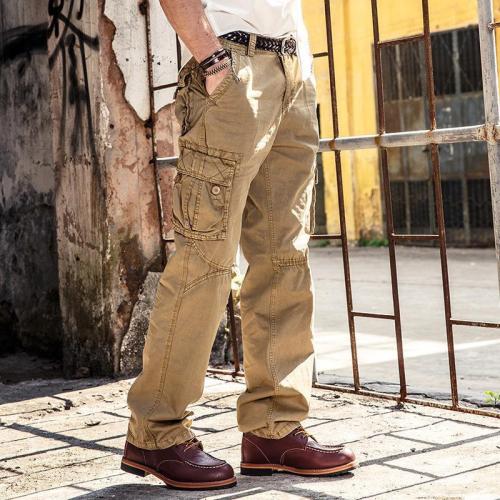 Cotton Loose Multi-Pocket Tooling Trousers