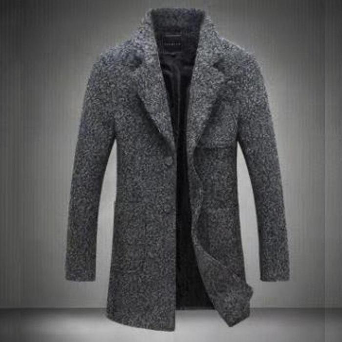 Newest Long Woollen overcoat For Men Winter Fashion Trench Coat Thicken Male Jacket Coat Plus Size