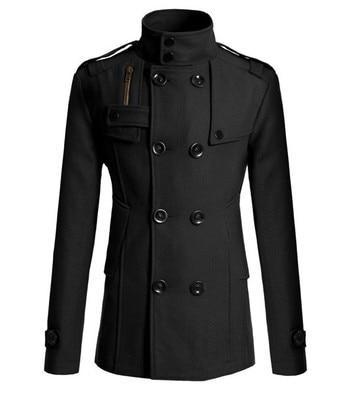 Men Good Quality Double Breasted Wool Blend Overcoat For Men Size M-3XL Fashion 2018 Brand Winter Long Trench Coat