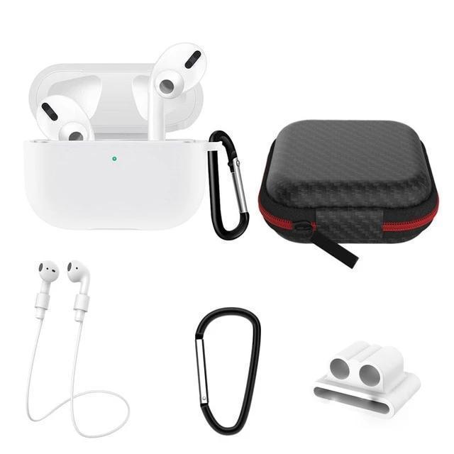 5 IN-1 Airpods Pro Soft Silicone Earphones Case Storage Box