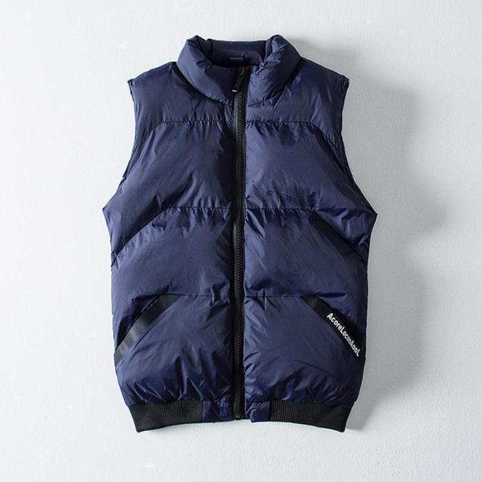 Men's Casual Zipper Warm Cotton Vest