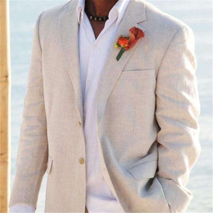 High Quality Groom Men Suits 2 Pieces(Jacket+Pants+Tie) Costume Homme Marriage Latest Designs Men Blazer Champagne Suit 009