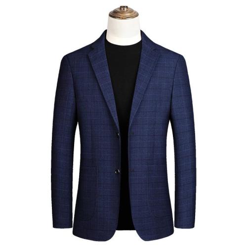 Mens Jakcets Spring Autumn Blazers for Men Stripe Turn-down Collar Business Causal Jackets for Men 11 Styles Plus Size M-4XL