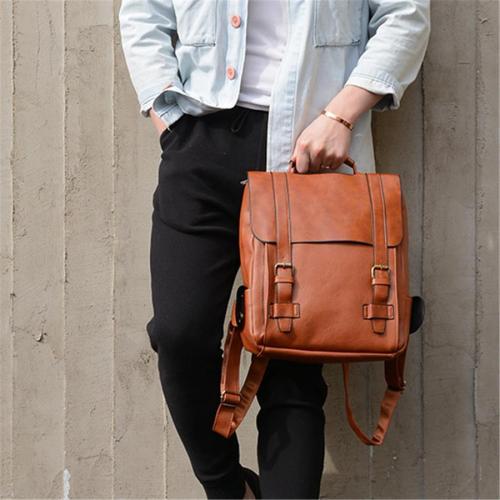 Men's Vintage Buckle Backpack