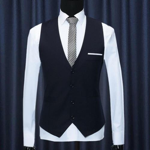 2020 New Arrival Dress Vests For Men Slim Fits Mens Suit Vest Male Waistcoat Homme Casual Sleeveless Formal Business Jacket