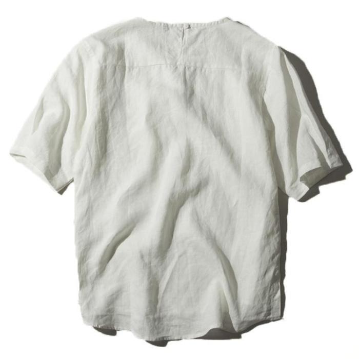 Men Casual Solid Short Sleeves Shirt