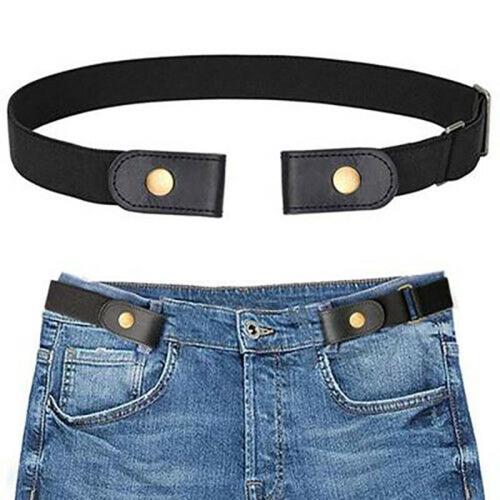 Elastic Belt Buckle-Free Adjustable Invisible Waist Belt Waistband for Jeans