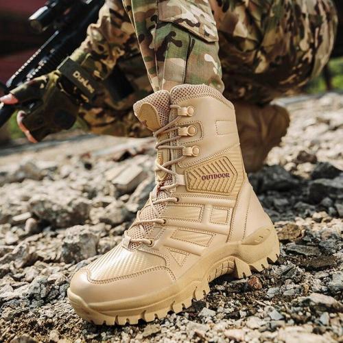 Winter Autumn Men Military Boots Leather Hiking Boots Special Force Tactical Desert Combat Homme Ankle Boats Army Work Shoes Men