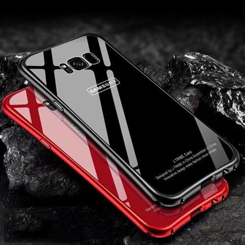 Luxury Hybrid Metal Frame+Tempered Glass Case for Samsung Galaxy