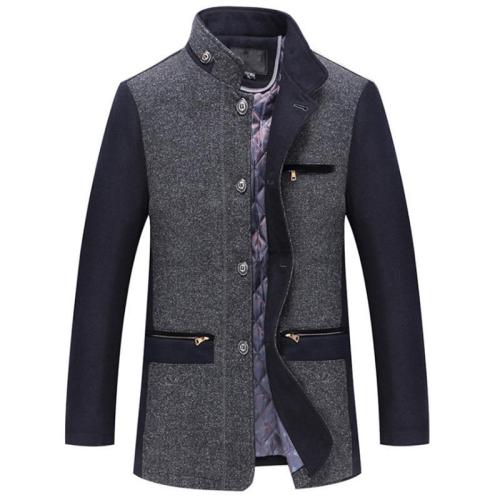 Winter Wool Jacket Men Thicken Business Casual Woolen Coats Single Breasted Warm Male Wool & Blends Jacket 5XL