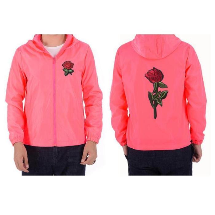Men Plus Size 7 Colors Rose Jacket
