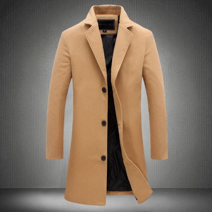 MRMT 2020 Brand Men's Jackets Long Solid Color Single-breasted Trench Coat Casual Overcoat for Male Jacket Outer Wear Clothing