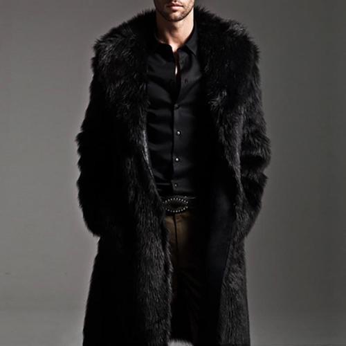 Men's Long Eco-Friendly Faux Fur Coat