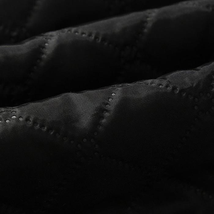 Man-made Leather Turndown Collar Men Jacket Padded Coat 7441