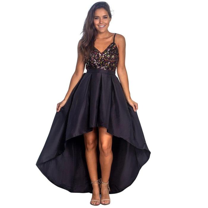 Sling evening dress sexy v-neck sequins elegant gowns fashion cocktail dresses Prom Dress Ever Pretty party cocktail dress