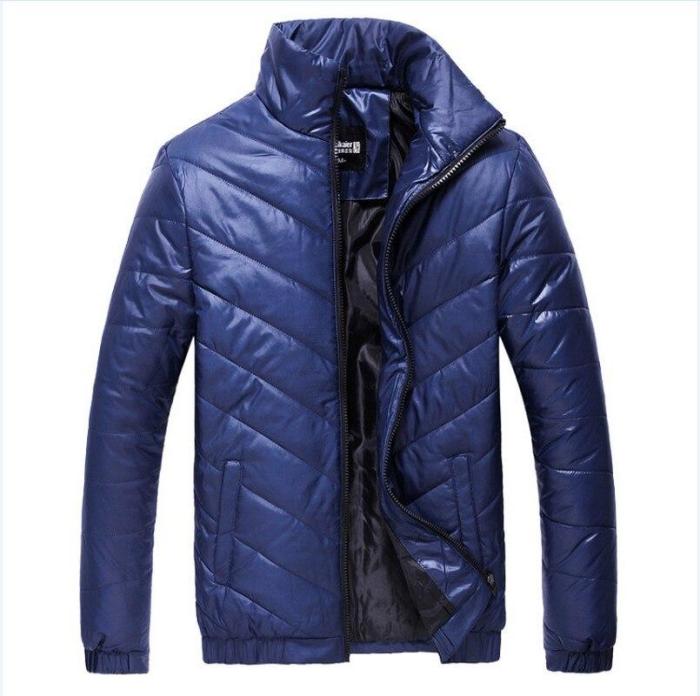 2020 New Brand Autumn Men's Winter Warm Coat Padded Jacket Casual Down Parkas Outwear  mens jackets and Coats Solid Color M- 5XL