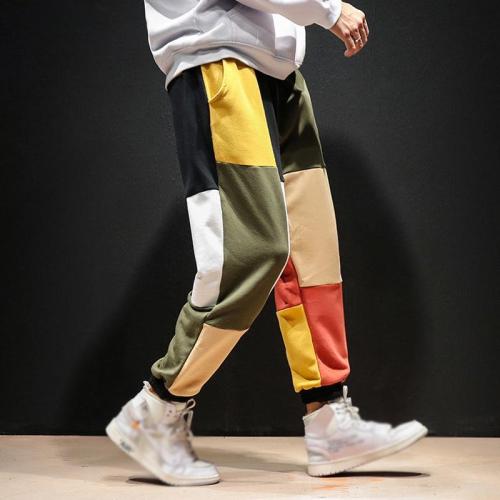 Men's Fashion Coloring Trend Elastic Waist Loose Pants