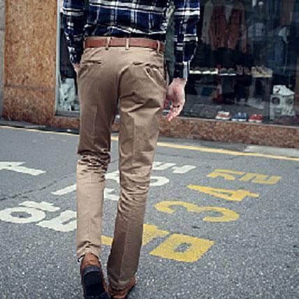 Fashion Casual Plain  Slim Business Pants