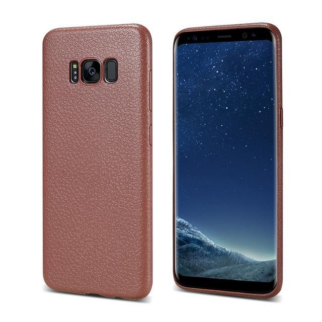 Ultra Thin Leather Skin Case For Samsung S8 S9 Plus S8 S9