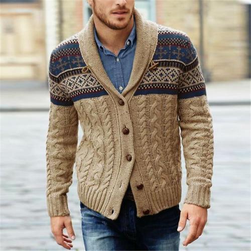 Men's Single Row New Print Sweater
