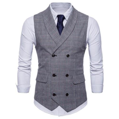 Elegant Business Slim Fit Check Vest