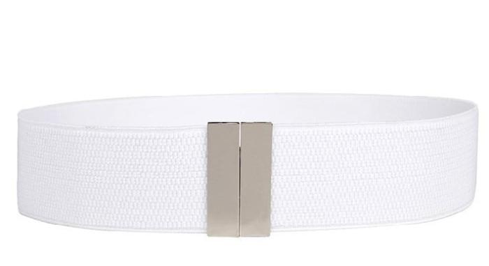 New Waistband HOT Women's waistbands elastic wide belt gold buckle cummerbund female black strap white dress decoration gifts