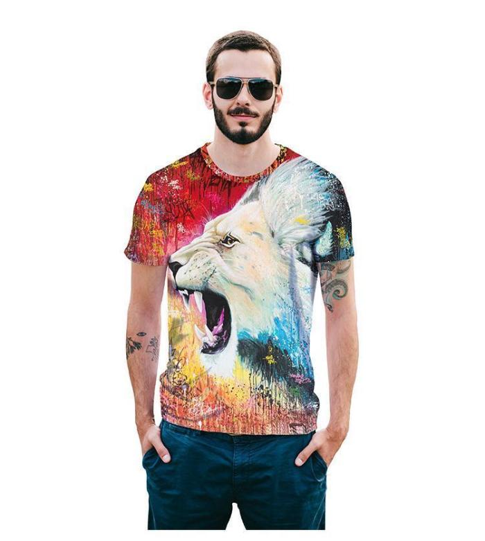 Creative 3D Animal Printed Crew Neck T-shirt