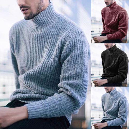 Solid Color High Collar Slim Bottoming Sweater