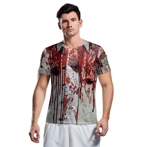 Halloween 3D Horror zombie Print Short Sleeve T-shirt